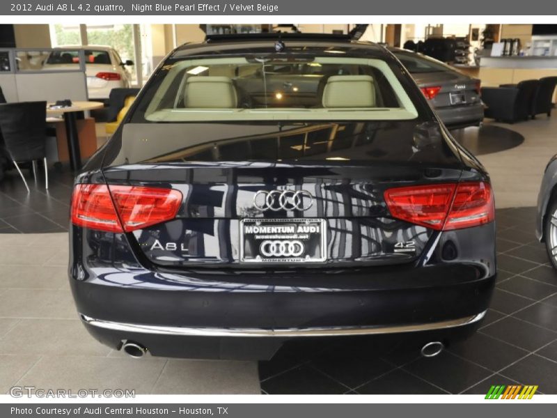 Night Blue Pearl Effect / Velvet Beige 2012 Audi A8 L 4.2 quattro