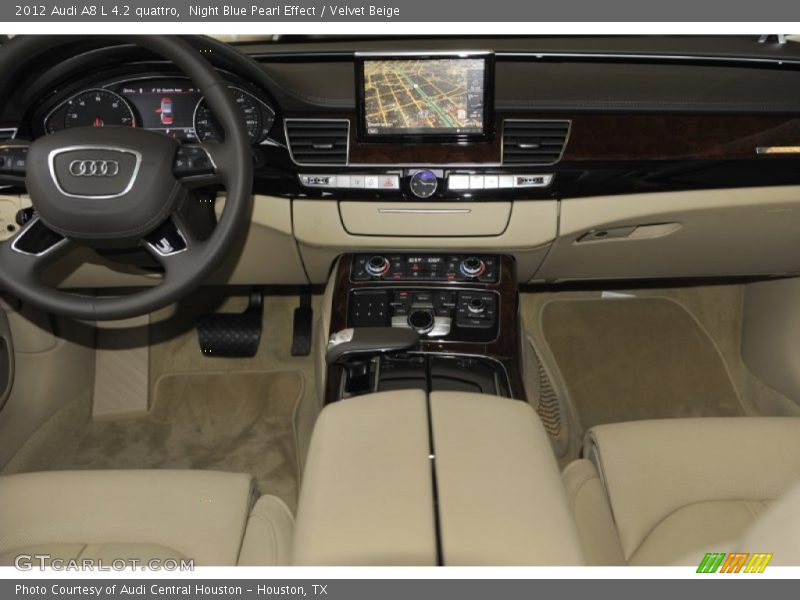 Night Blue Pearl Effect / Velvet Beige 2012 Audi A8 L 4.2 quattro