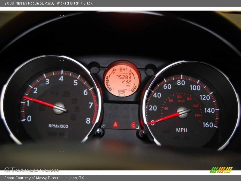 Wicked Black / Black 2008 Nissan Rogue SL AWD