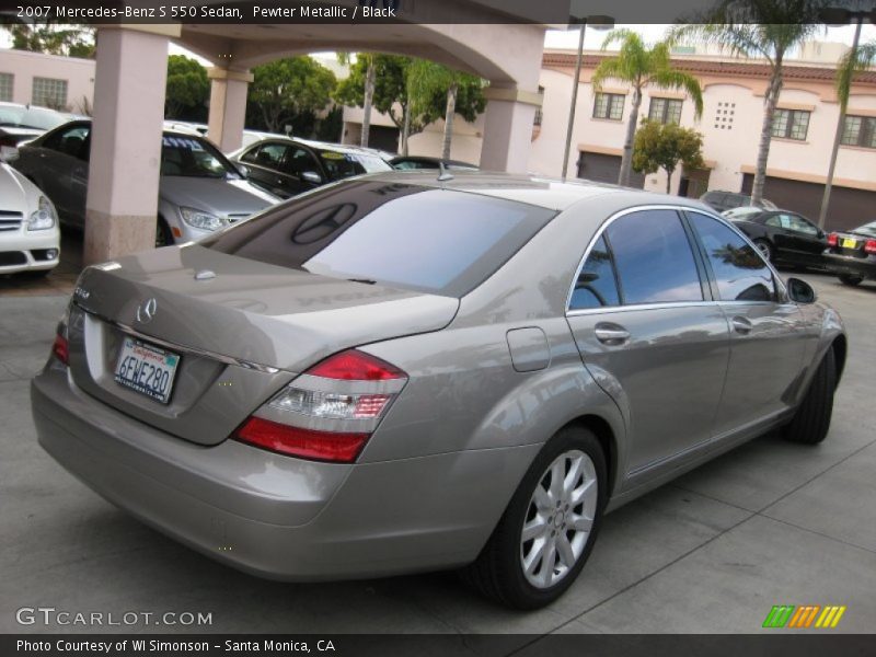 Pewter Metallic / Black 2007 Mercedes-Benz S 550 Sedan