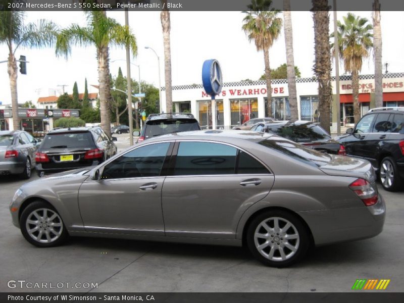 Pewter Metallic / Black 2007 Mercedes-Benz S 550 Sedan