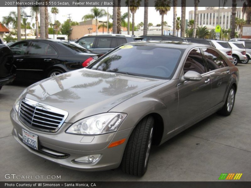 Pewter Metallic / Black 2007 Mercedes-Benz S 550 Sedan