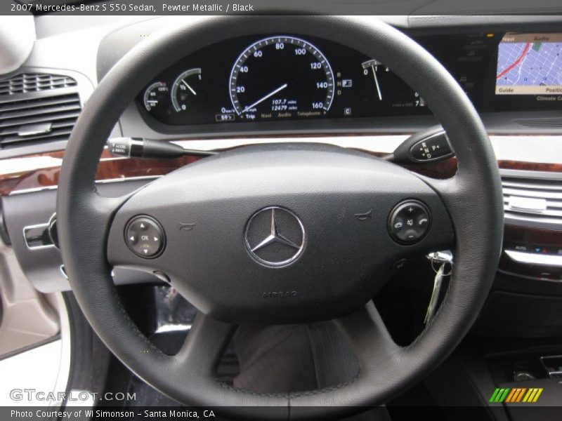 Pewter Metallic / Black 2007 Mercedes-Benz S 550 Sedan