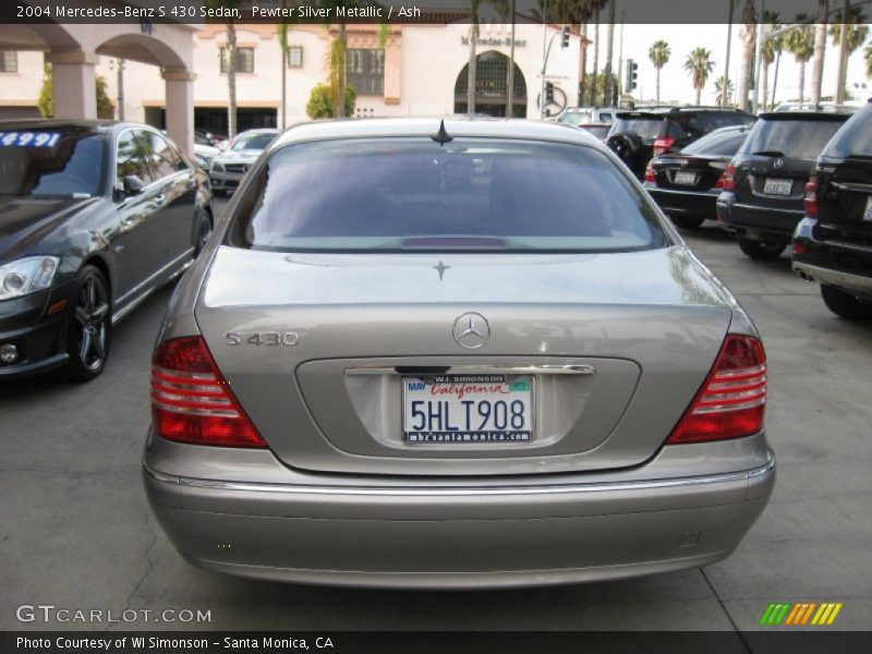 Pewter Silver Metallic / Ash 2004 Mercedes-Benz S 430 Sedan