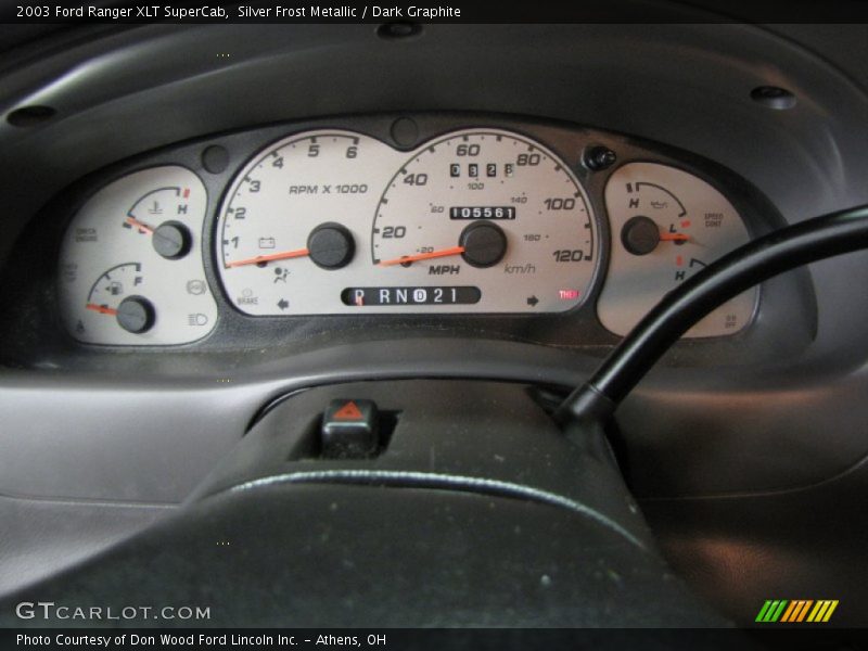 Silver Frost Metallic / Dark Graphite 2003 Ford Ranger XLT SuperCab