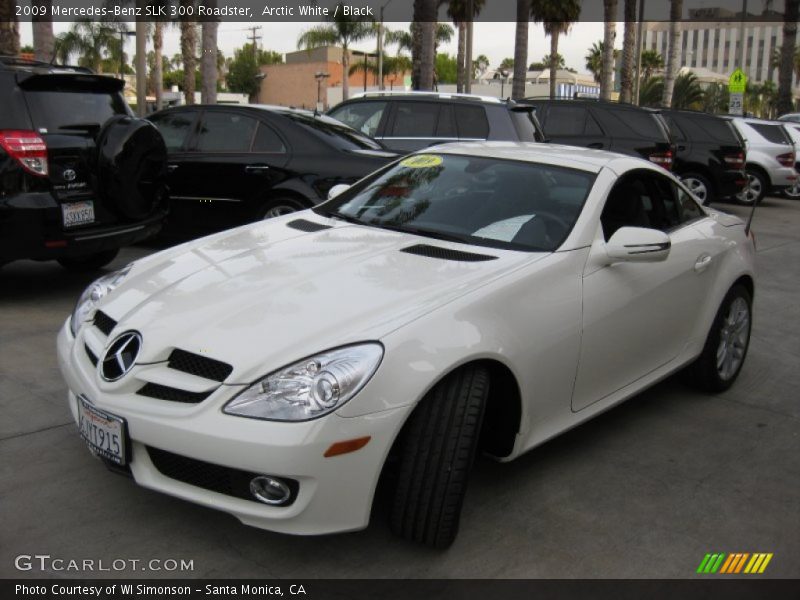 Arctic White / Black 2009 Mercedes-Benz SLK 300 Roadster