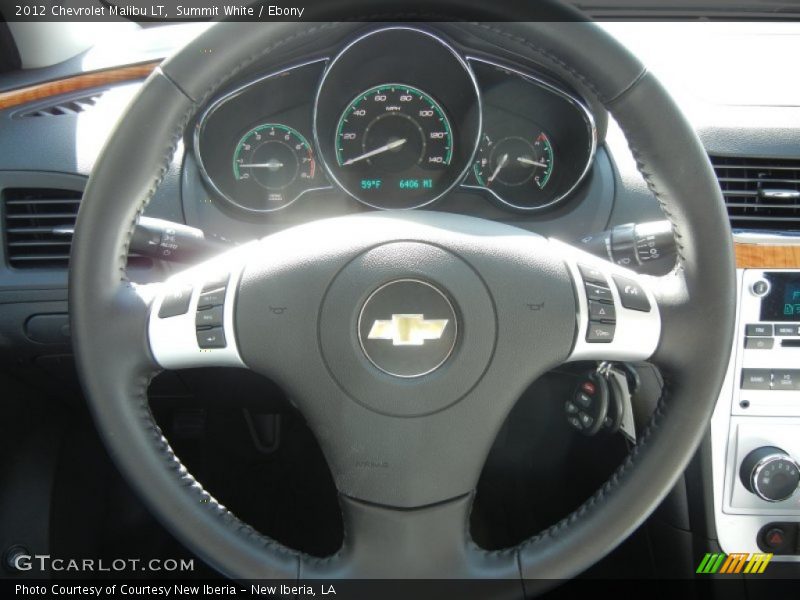 Summit White / Ebony 2012 Chevrolet Malibu LT