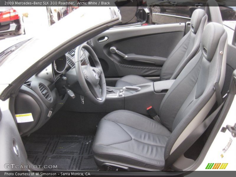 Arctic White / Black 2009 Mercedes-Benz SLK 300 Roadster