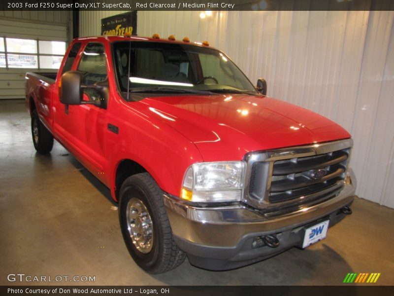 Red Clearcoat / Medium Flint Grey 2003 Ford F250 Super Duty XLT SuperCab