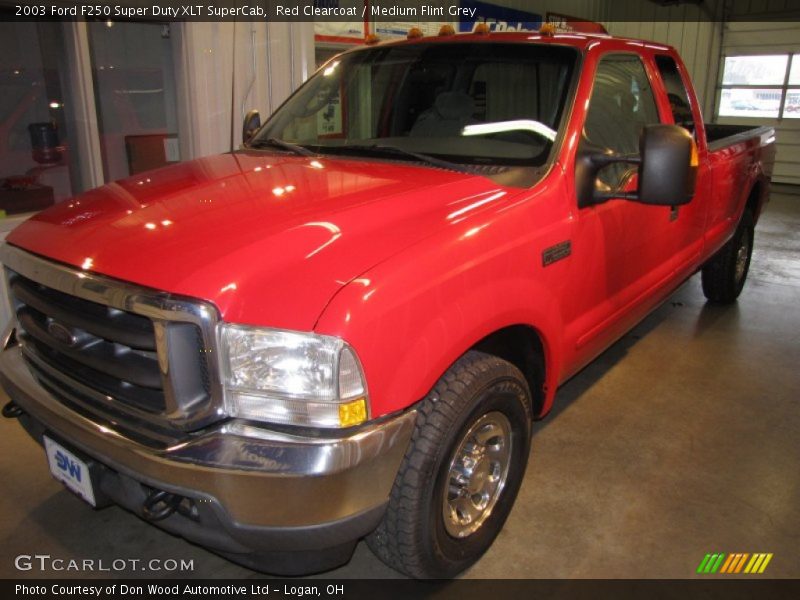 Red Clearcoat / Medium Flint Grey 2003 Ford F250 Super Duty XLT SuperCab