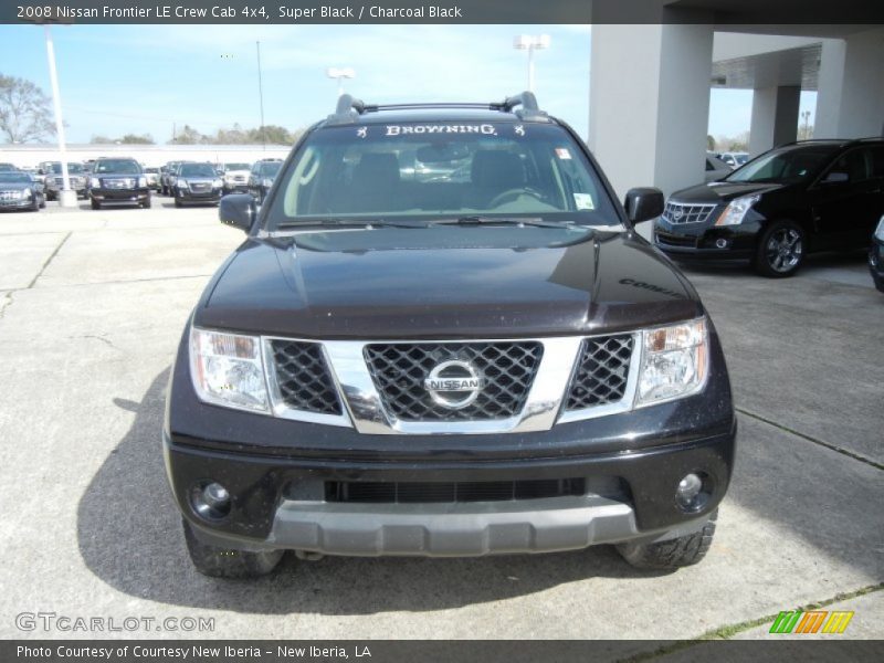 Super Black / Charcoal Black 2008 Nissan Frontier LE Crew Cab 4x4