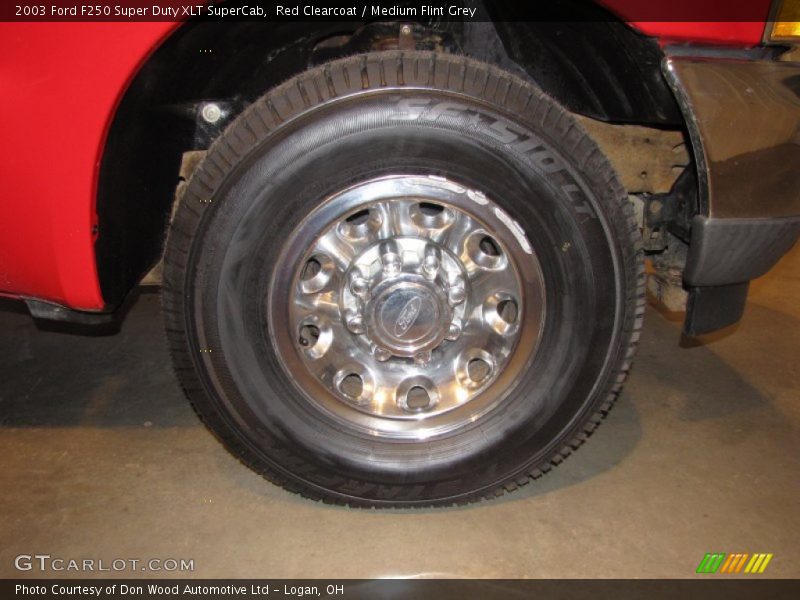 Red Clearcoat / Medium Flint Grey 2003 Ford F250 Super Duty XLT SuperCab