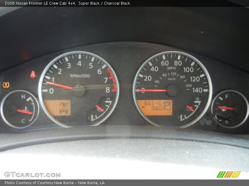 Super Black / Charcoal Black 2008 Nissan Frontier LE Crew Cab 4x4