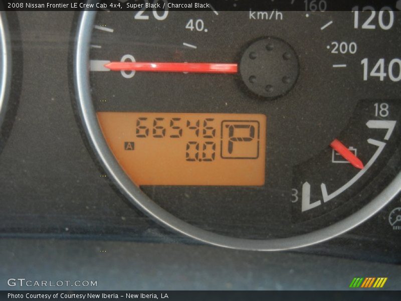 Super Black / Charcoal Black 2008 Nissan Frontier LE Crew Cab 4x4