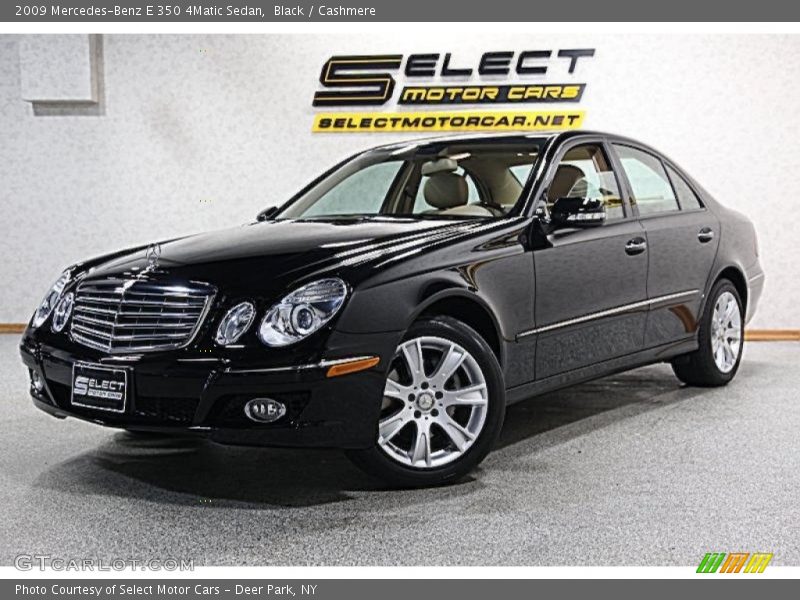 Black / Cashmere 2009 Mercedes-Benz E 350 4Matic Sedan