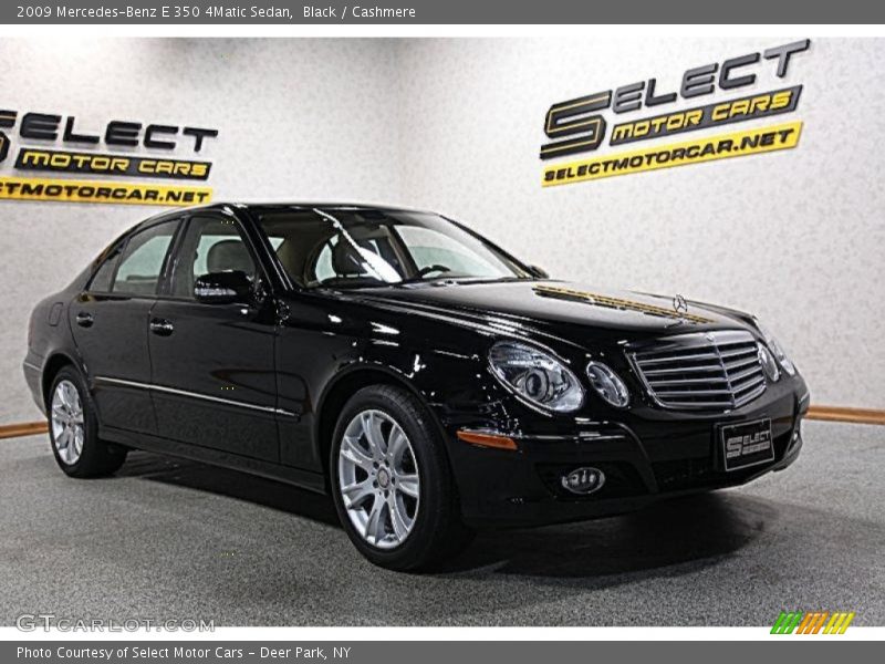 Black / Cashmere 2009 Mercedes-Benz E 350 4Matic Sedan