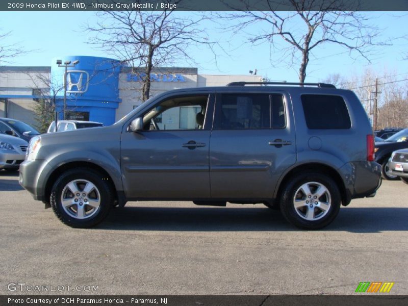 Nimbus Gray Metallic / Beige 2009 Honda Pilot EX 4WD