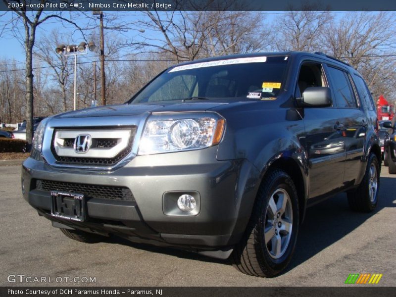 Nimbus Gray Metallic / Beige 2009 Honda Pilot EX 4WD