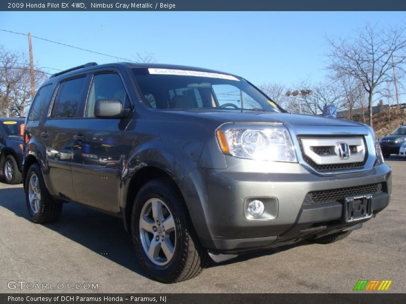 Nimbus Gray Metallic / Beige 2009 Honda Pilot EX 4WD
