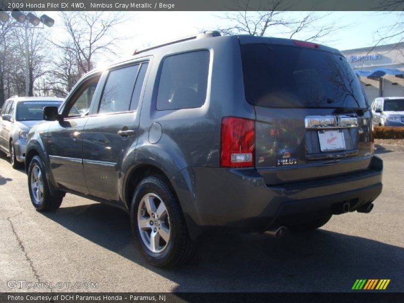 Nimbus Gray Metallic / Beige 2009 Honda Pilot EX 4WD