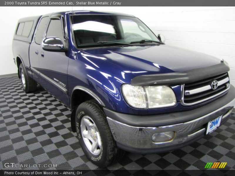 Stellar Blue Metallic / Gray 2000 Toyota Tundra SR5 Extended Cab