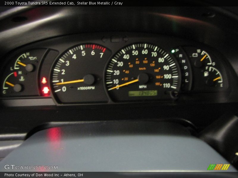 Stellar Blue Metallic / Gray 2000 Toyota Tundra SR5 Extended Cab