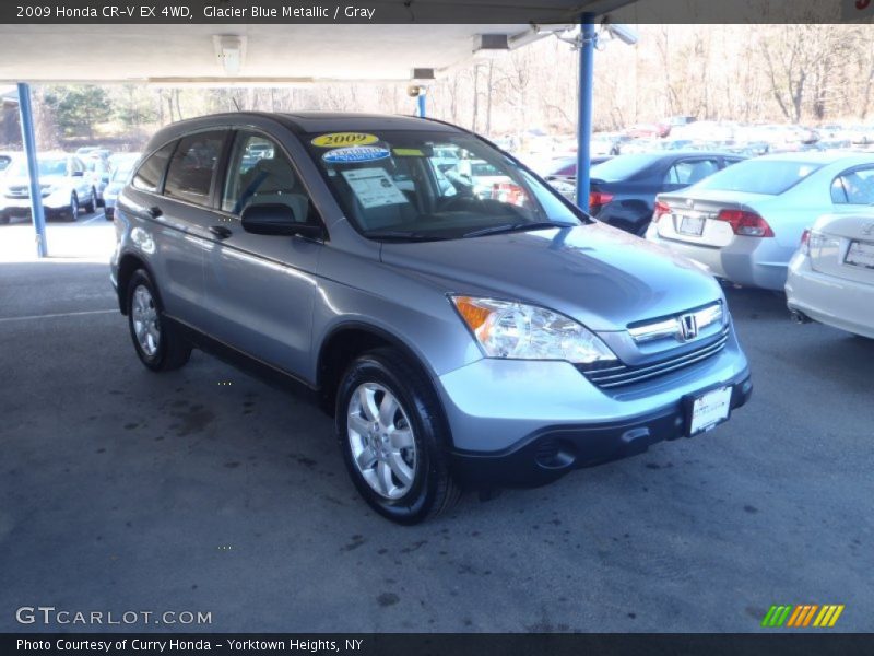 Glacier Blue Metallic / Gray 2009 Honda CR-V EX 4WD