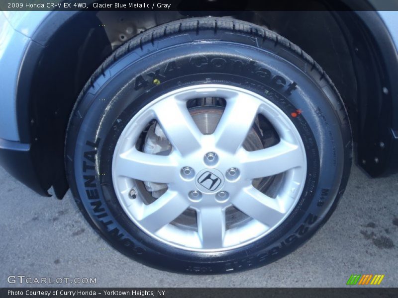 Glacier Blue Metallic / Gray 2009 Honda CR-V EX 4WD