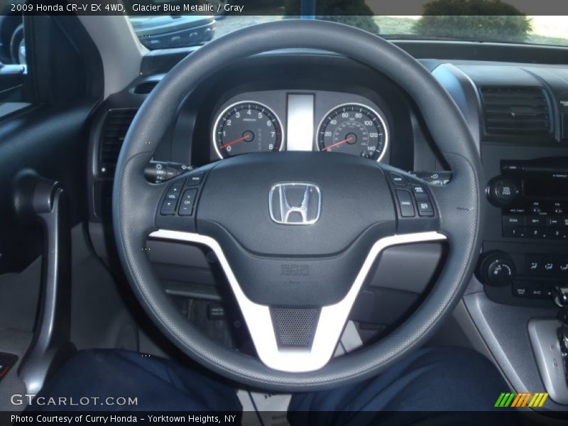 Glacier Blue Metallic / Gray 2009 Honda CR-V EX 4WD