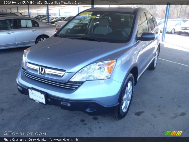 Glacier Blue Metallic / Gray 2009 Honda CR-V EX 4WD