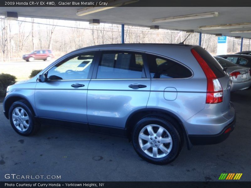 Glacier Blue Metallic / Gray 2009 Honda CR-V EX 4WD