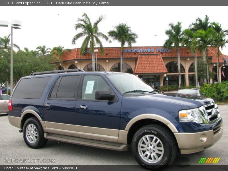 Dark Blue Pearl Metallic / Camel 2011 Ford Expedition EL XLT
