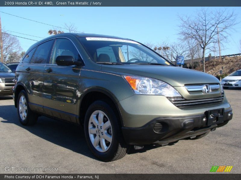 Green Tea Metallic / Ivory 2009 Honda CR-V EX 4WD