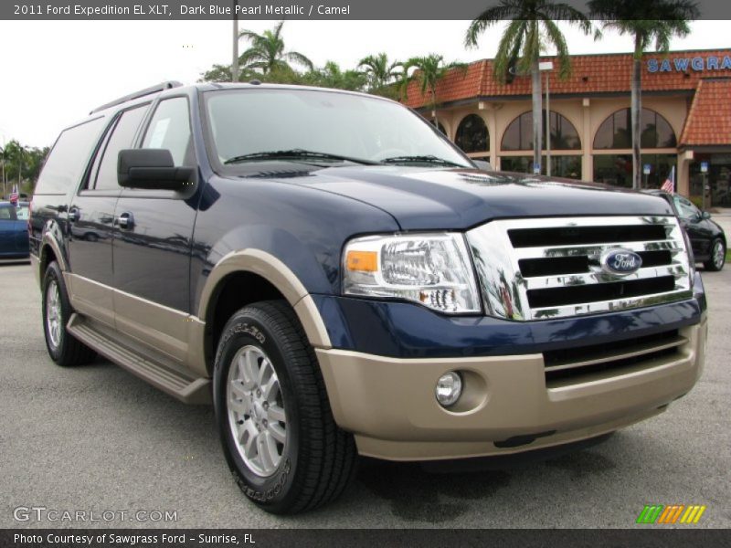 Dark Blue Pearl Metallic / Camel 2011 Ford Expedition EL XLT