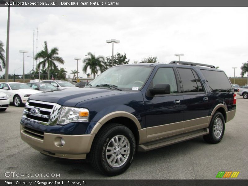 Dark Blue Pearl Metallic / Camel 2011 Ford Expedition EL XLT
