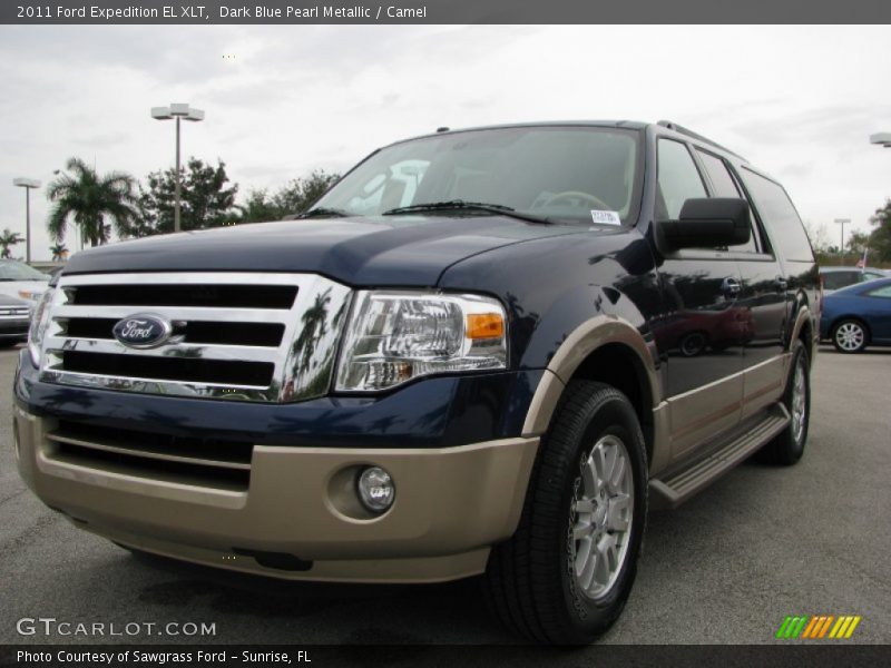 Dark Blue Pearl Metallic / Camel 2011 Ford Expedition EL XLT