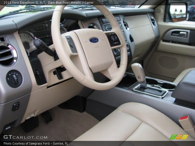 Dark Blue Pearl Metallic / Camel 2011 Ford Expedition EL XLT