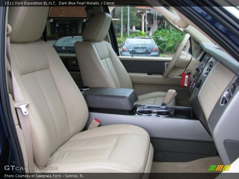 Dark Blue Pearl Metallic / Camel 2011 Ford Expedition EL XLT
