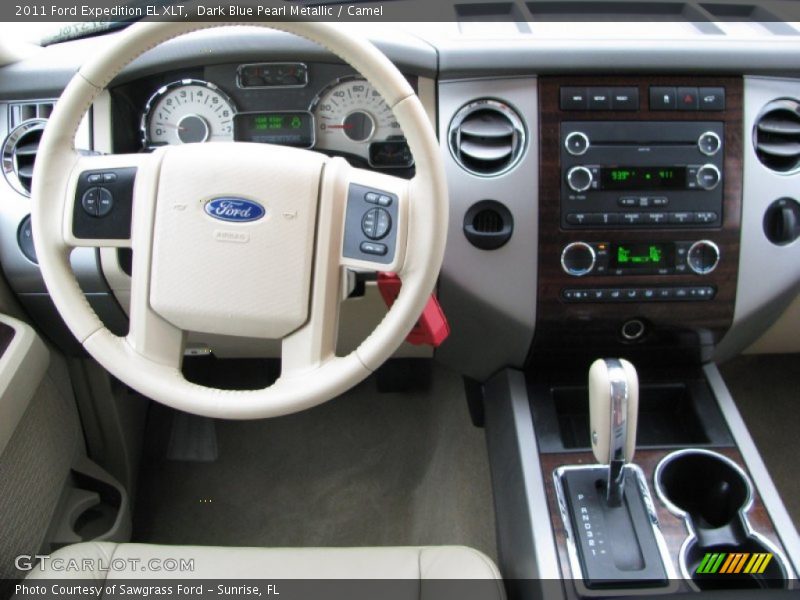 Dark Blue Pearl Metallic / Camel 2011 Ford Expedition EL XLT