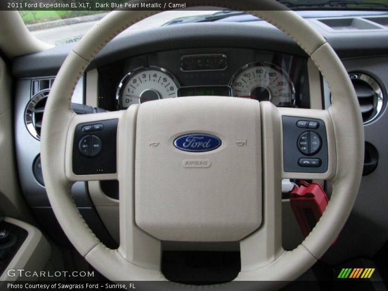 Dark Blue Pearl Metallic / Camel 2011 Ford Expedition EL XLT