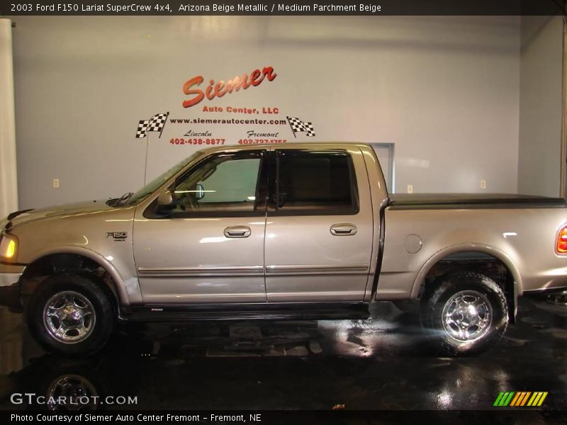 Arizona Beige Metallic / Medium Parchment Beige 2003 Ford F150 Lariat SuperCrew 4x4