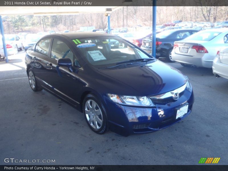 Royal Blue Pearl / Gray 2011 Honda Civic LX Sedan
