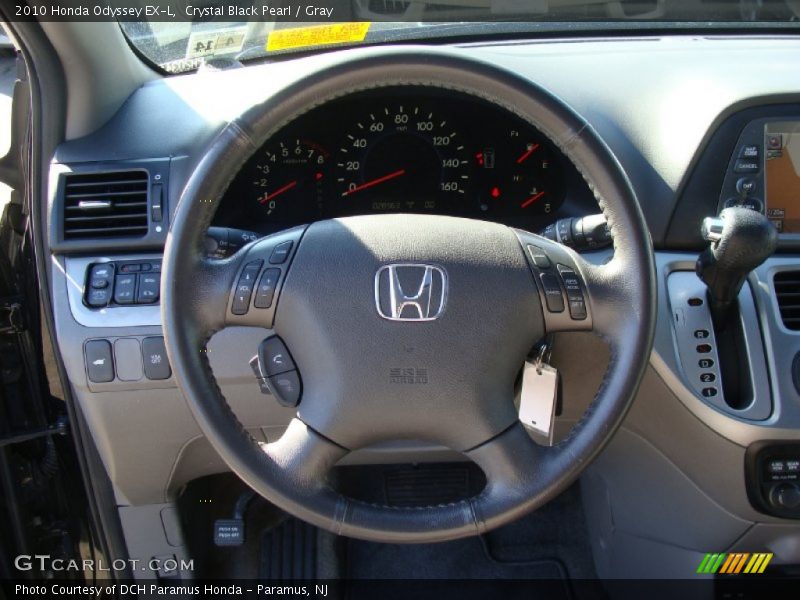 Crystal Black Pearl / Gray 2010 Honda Odyssey EX-L