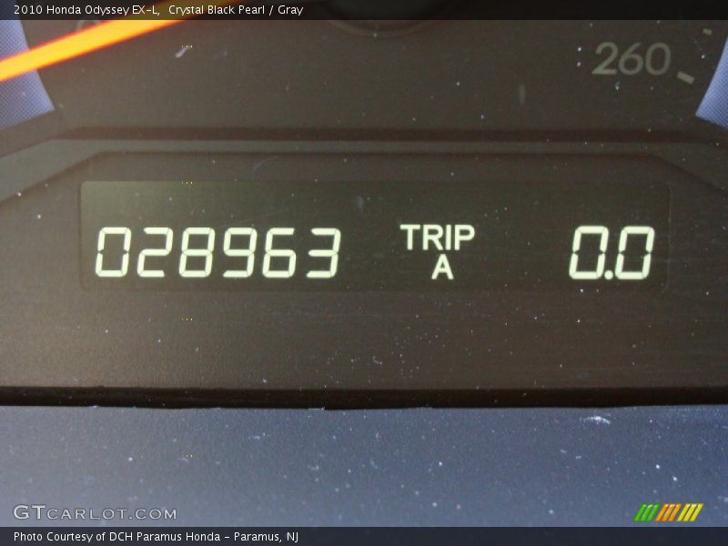 Crystal Black Pearl / Gray 2010 Honda Odyssey EX-L