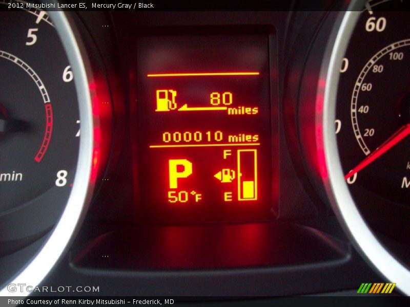 Mercury Gray / Black 2012 Mitsubishi Lancer ES