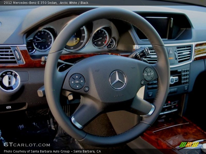 Arctic White / Black 2012 Mercedes-Benz E 350 Sedan