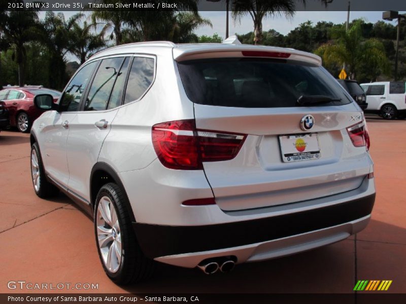 Titanium Silver Metallic / Black 2012 BMW X3 xDrive 35i