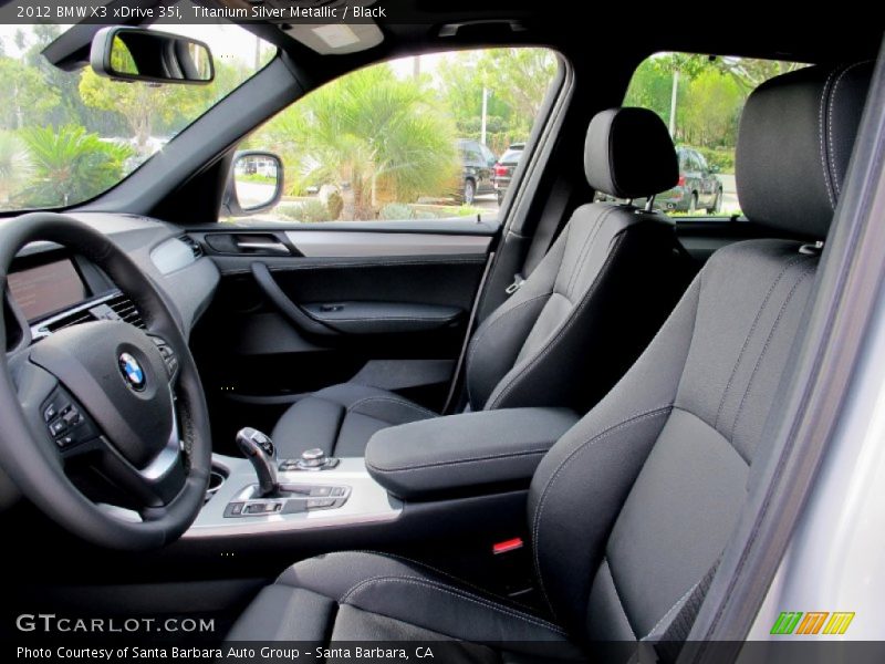 Titanium Silver Metallic / Black 2012 BMW X3 xDrive 35i