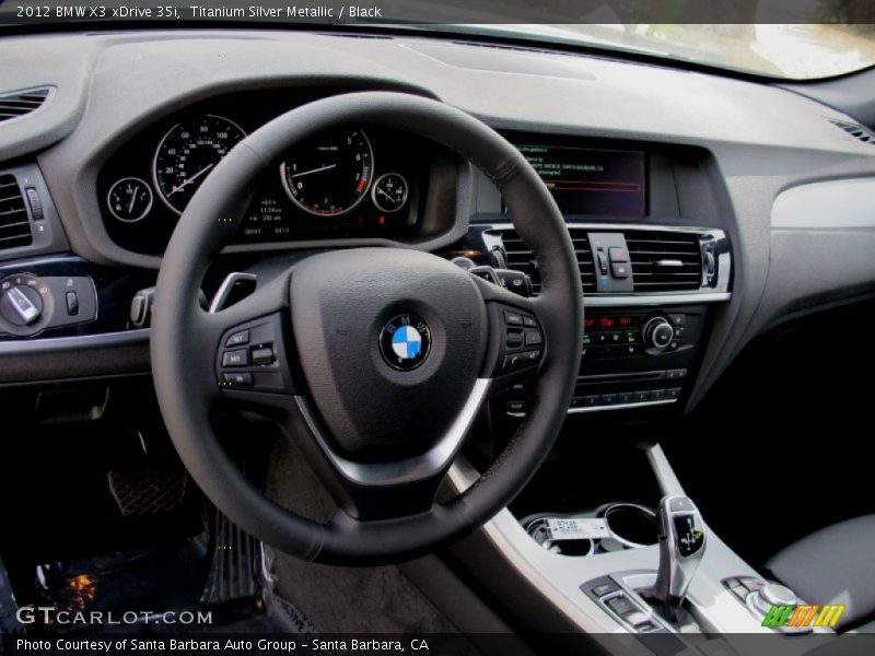 Titanium Silver Metallic / Black 2012 BMW X3 xDrive 35i