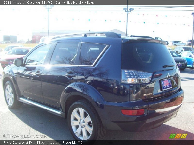 Cosmic Blue Metallic / Beige 2012 Mitsubishi Outlander SE AWD